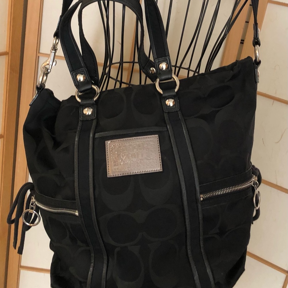 Coach 100% Authentic Black Monogram Handbag